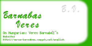 barnabas veres business card